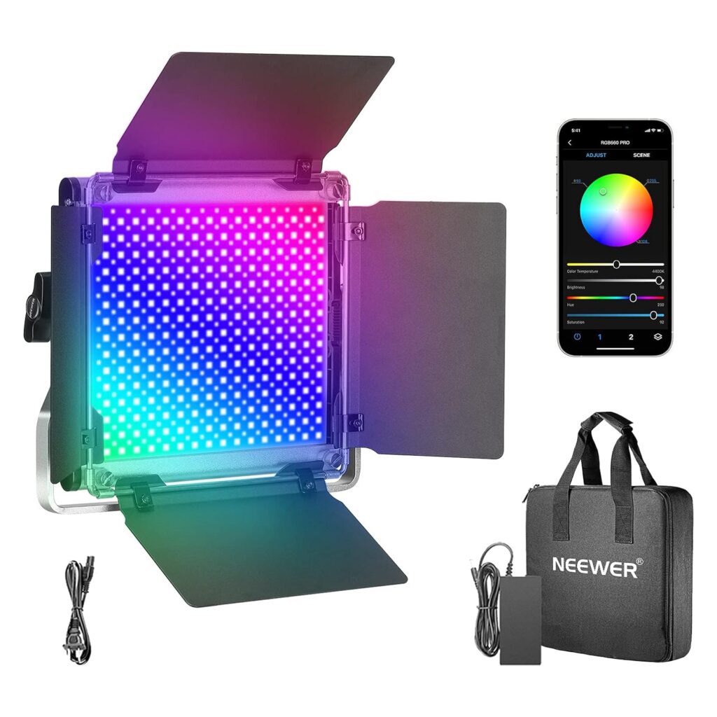 NEEWER RGB660 PRO II RGB LED Video Light Kit