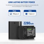 NEEWER 2280mAh NP-FZ100 Replacement Battery Charger Set