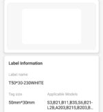 NIIMBOT T50x30-230 Thermal Label White