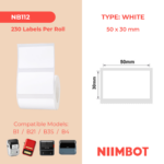 NIIMBOT T50x30-230 Thermal Label White
