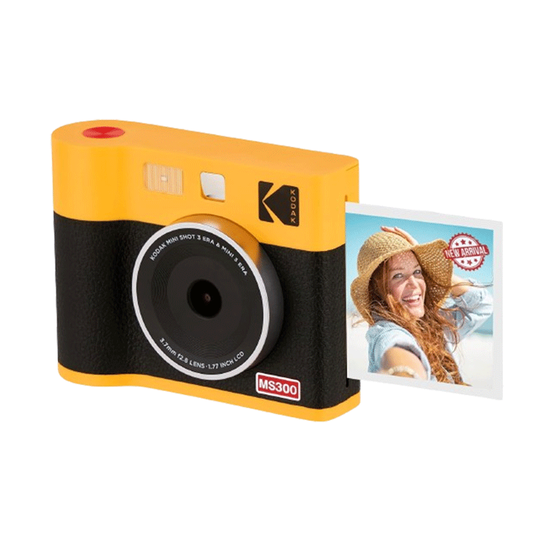 kodak-mini-shot-3-era-ms300-square-2-in-1-instant-camera-instant-camera-and-bluetooth-photo-printer.jpg KODAK Mini Shot 3 Era MS300 Instant Camera and Printer - Yellow