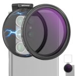 NEEWER Clip On 67mm ND2-ND32 HD Variable Phone Lens Filter Kit