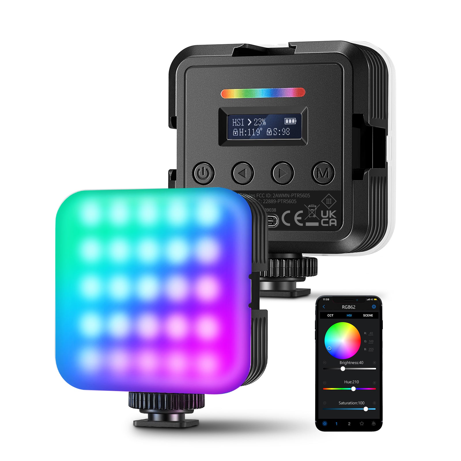 neewer-00510-hero NEEWER RGB62 Magnetic RGB Video Light with App Control