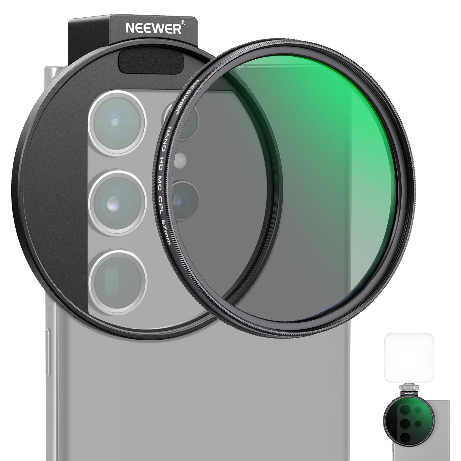 neewer-fl41-hero NEEWER FL-41 67mm CPL Filter for Cell Phone Camera Lens